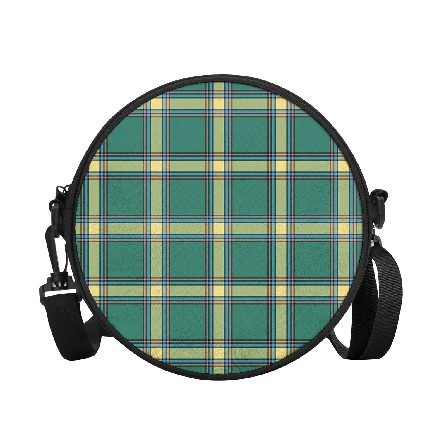 Alberta Province Canada Tartan Round Satchel Bags