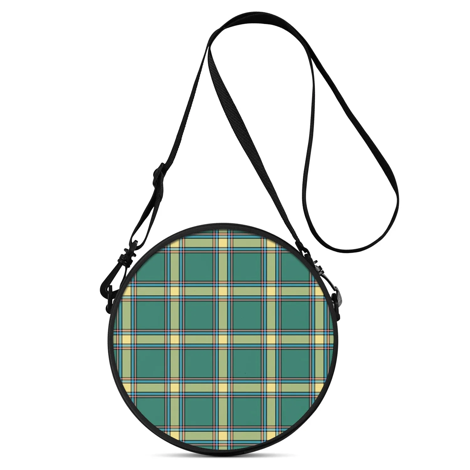 Alberta Province Canada Tartan Round Satchel Bags