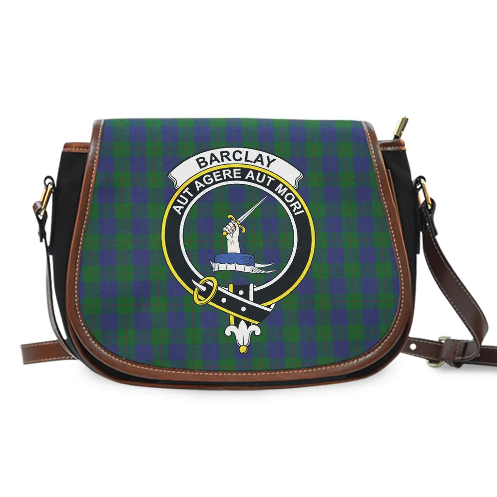 Barclay Tartan Saddle Bag with Family Crest