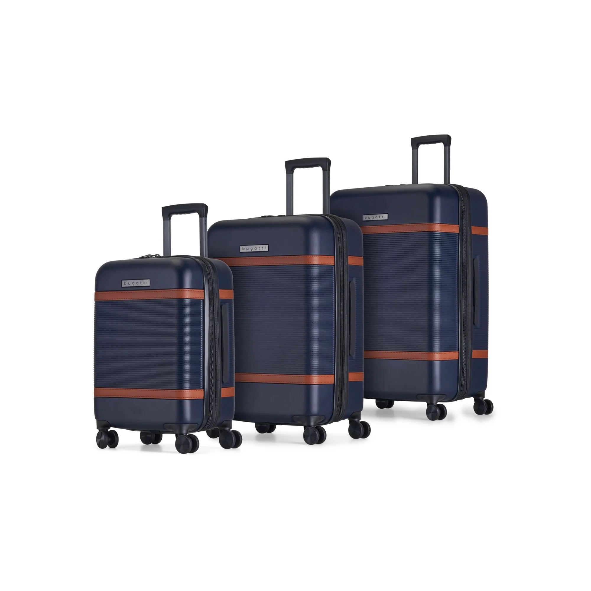 Luxury Bugatti Wellington 3-Piece Luggage Set - Stylish and Durable Travel Bags