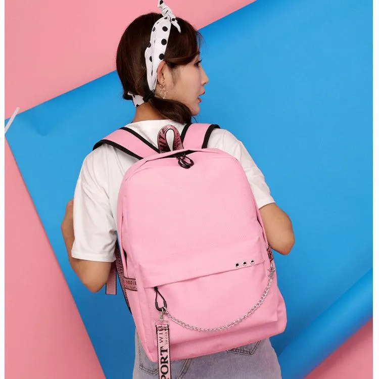 Canvas Backpack - Pink