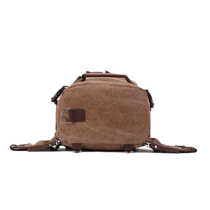 Canvas Travel Backpack | Dual-Purpose Duffle and Weekender Bag 25L