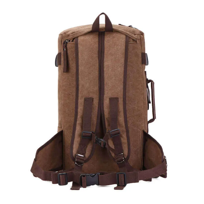 Canvas Travel Backpack | Dual-Purpose Duffle and Weekender Bag 25L