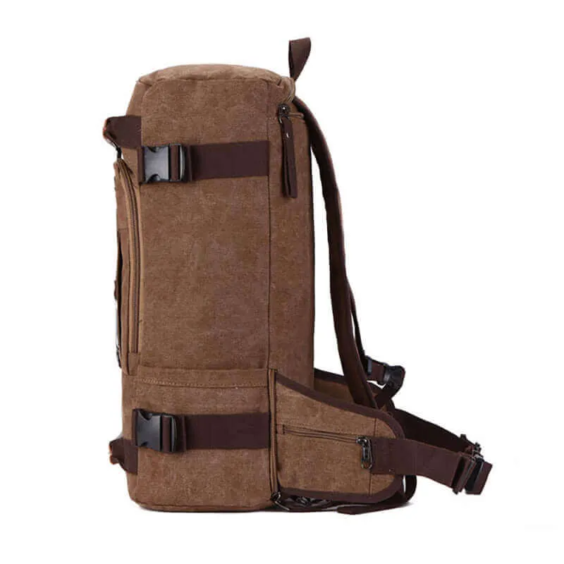 Canvas Travel Backpack | Dual-Purpose Duffle and Weekender Bag 25L