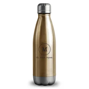 Central Park Travel Bottle - Matte Gold - Typewriter Monogram Printing