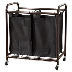 Chiva 2 Bag Rolling Metal Laundry Sorter