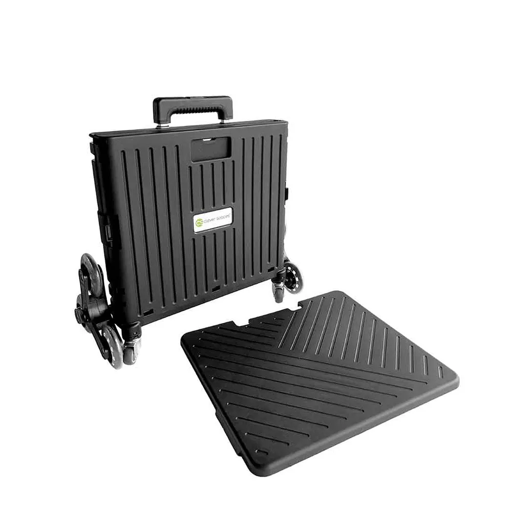 Clever Spaces Stair Climber Foldable Trolley Cart (with Lid)