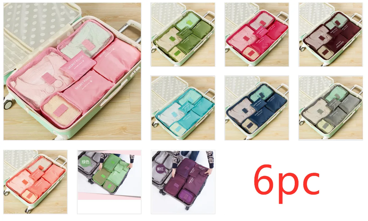 Durable Waterproof Nylon Packing Cube Travel Organizer Bag