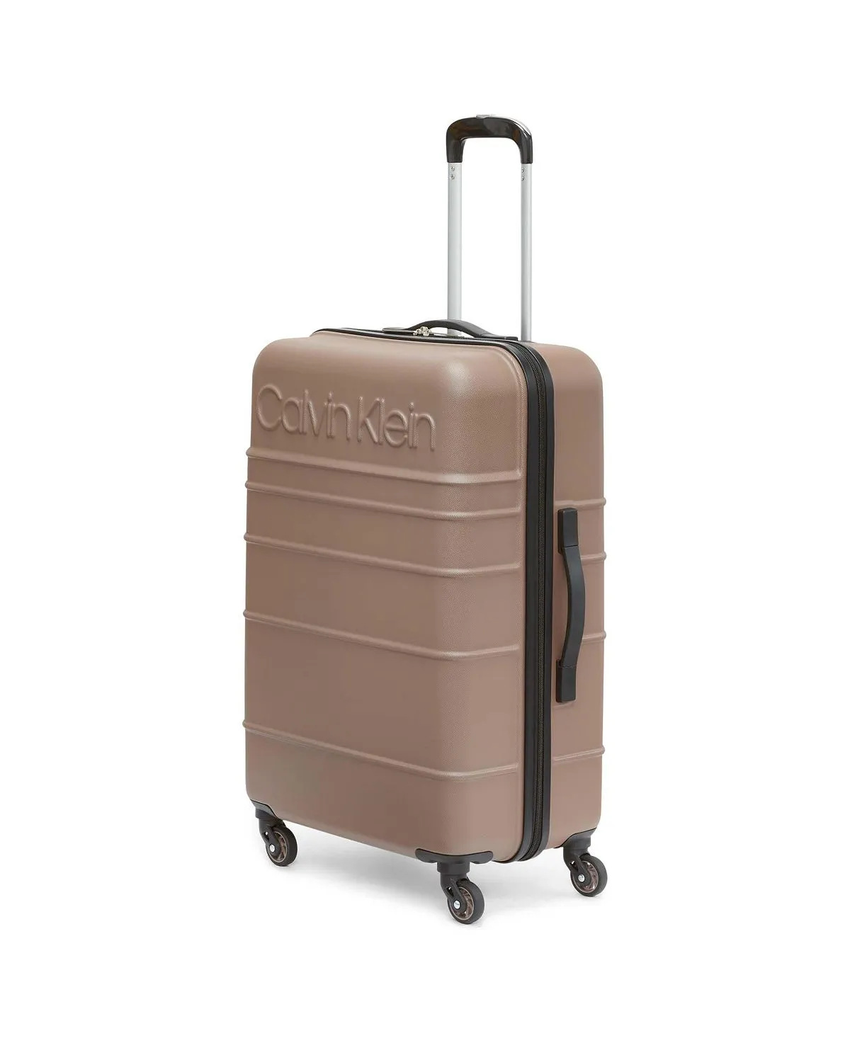 fillmore 3 piece calvin klein hard side suitcase set brown