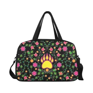 Floral Bearpaw Pink and Yellow Fitness Handbag