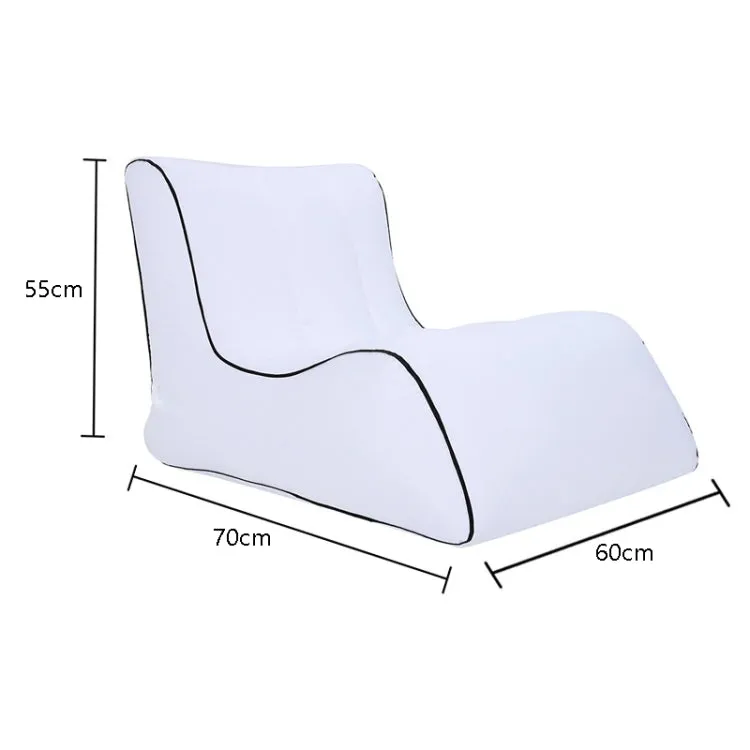 Foldable Inflatable Sofa for Camping, Fishing, and Beach, Single Outdoor Seat, 27.6 x 23.6 x 21.7 inches (White)