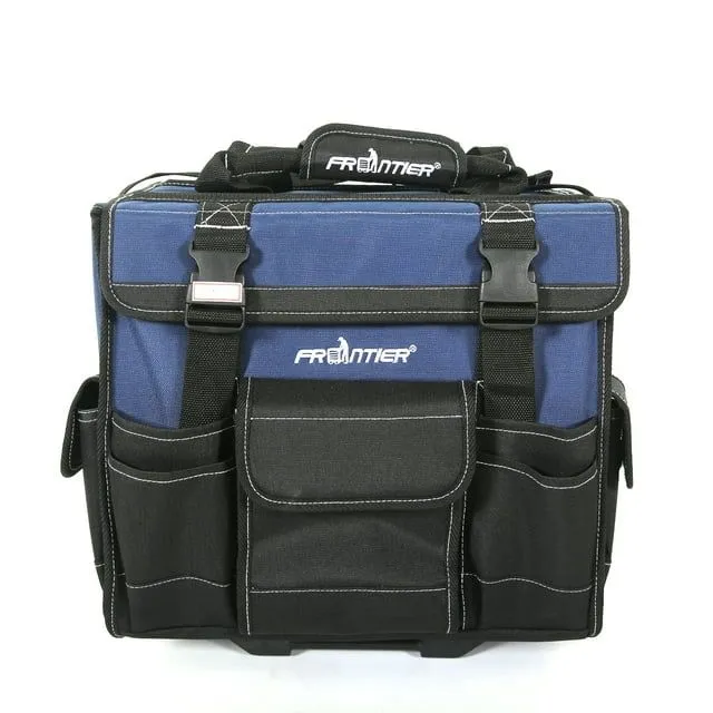 Frontier | 3-Piece Stackable Rolling Tool Bag Combo - 12 Inch Lunch Bag, 12 Inch Zipper Bag, 15 Inch Tool Bag