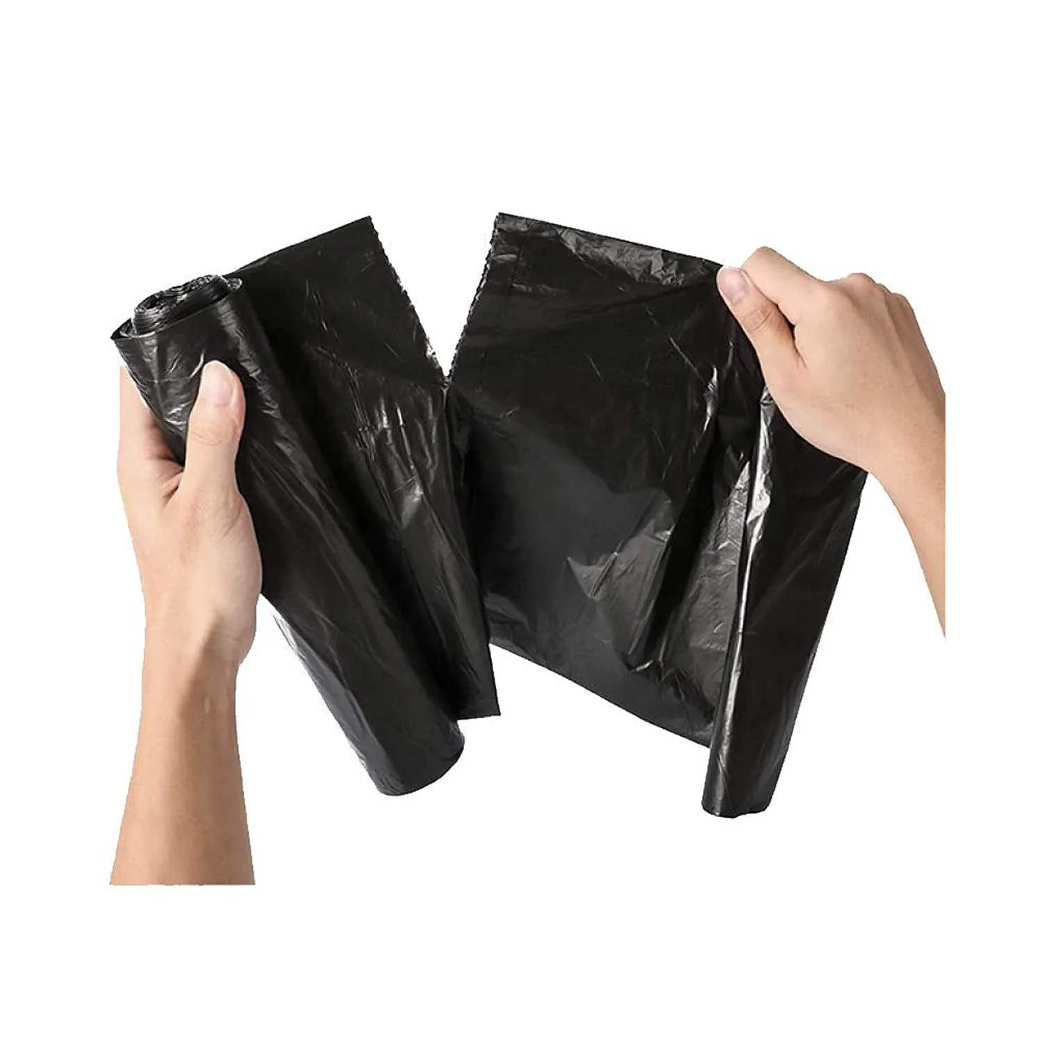 Heart Home Small 90 Biodegradable Garbage Bags, Dustbin Bags, Trash Bags For Kitchen, Office, Warehouse, Pantry or Washroom, 17x19 Inches (Black)-HS41HEARTHH24004,HS41HEARTHH024004