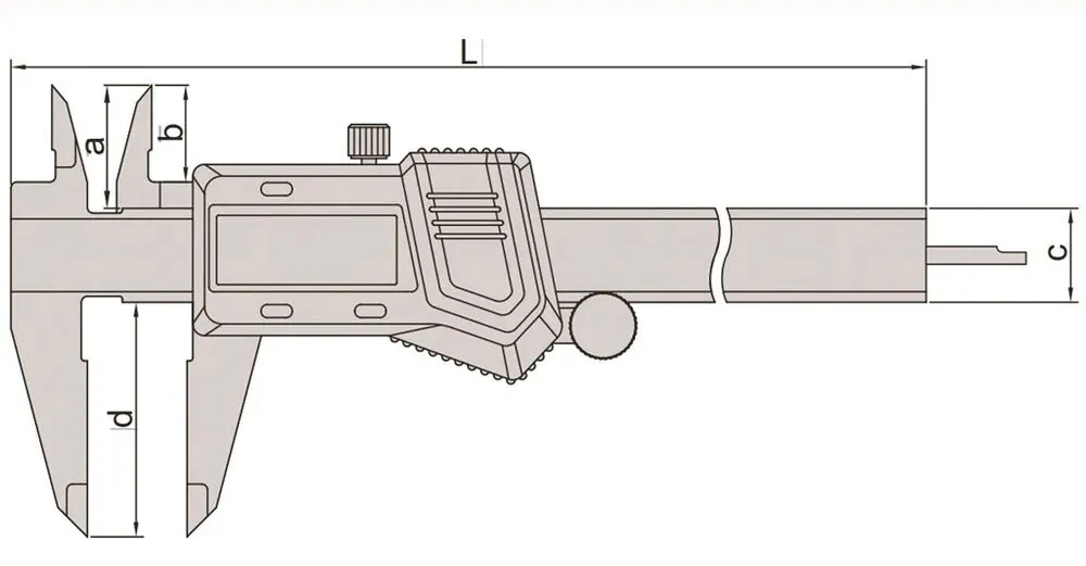 Insize 1118-150B Digital Vernier Caliper 0-150mm Range IP67 Dust/Waterproof ±0.01mm Accuracy