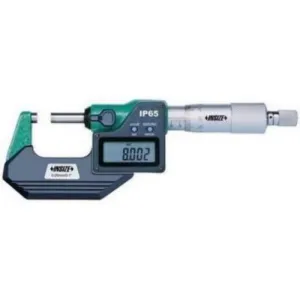 Insize 3108-25A Digital Outside Micrometer 0-25mm Range ±1µm Accuracy IP65 Waterproof