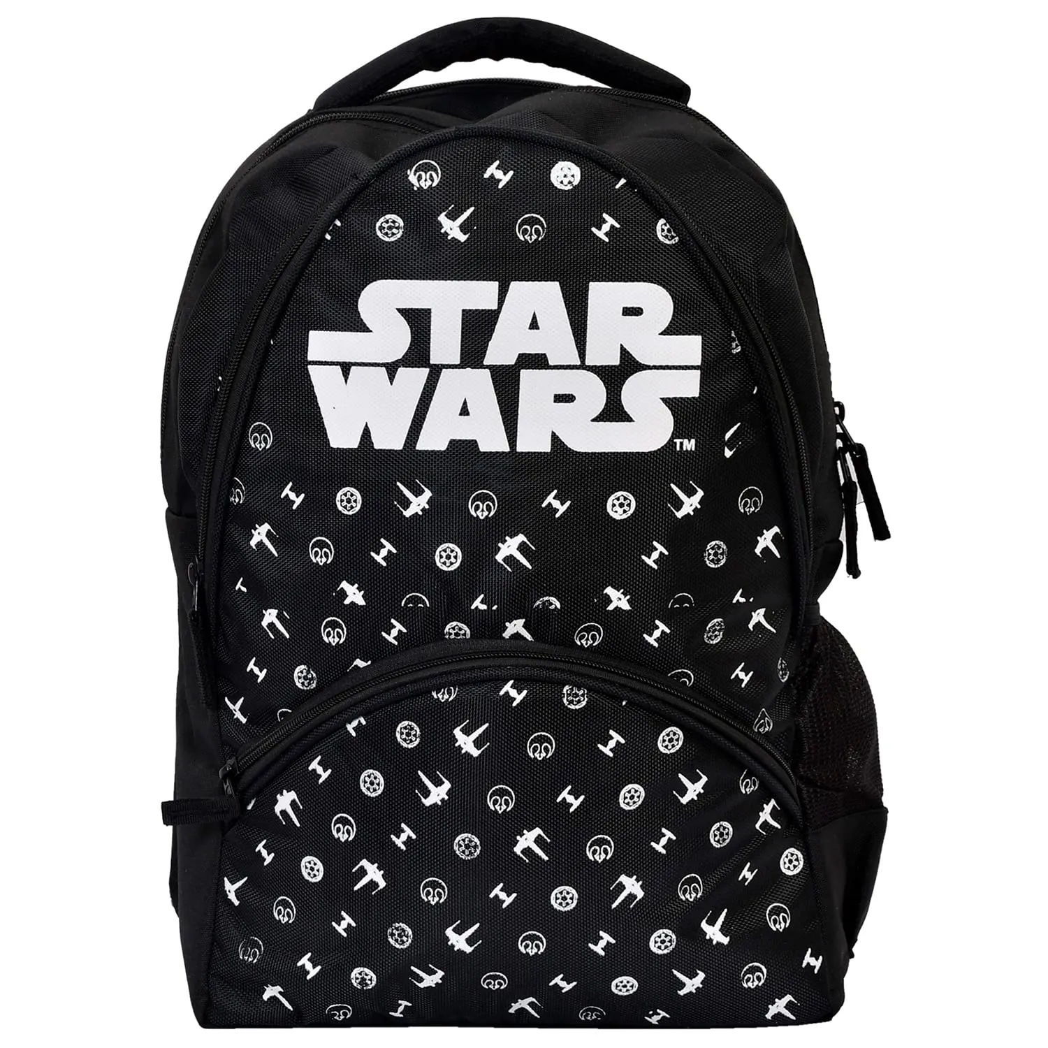 Kuber Industries Star Wars School Bag | Kids School Bags | Student Bookbag | Spacious School Bag | School Bag for Girls & Boys | School Backpack for Kids | 4 Compartments School Bag | Black