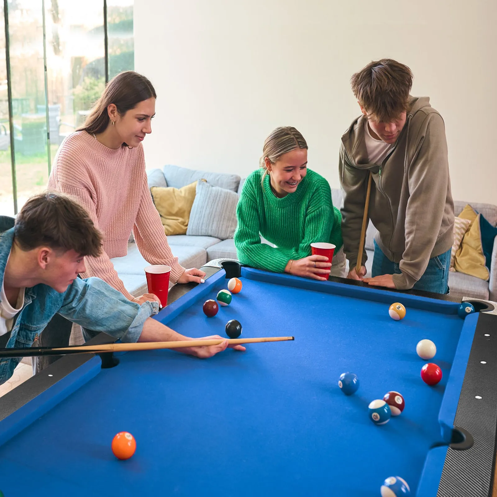 Large Folding Pool Table Set for Family Fun