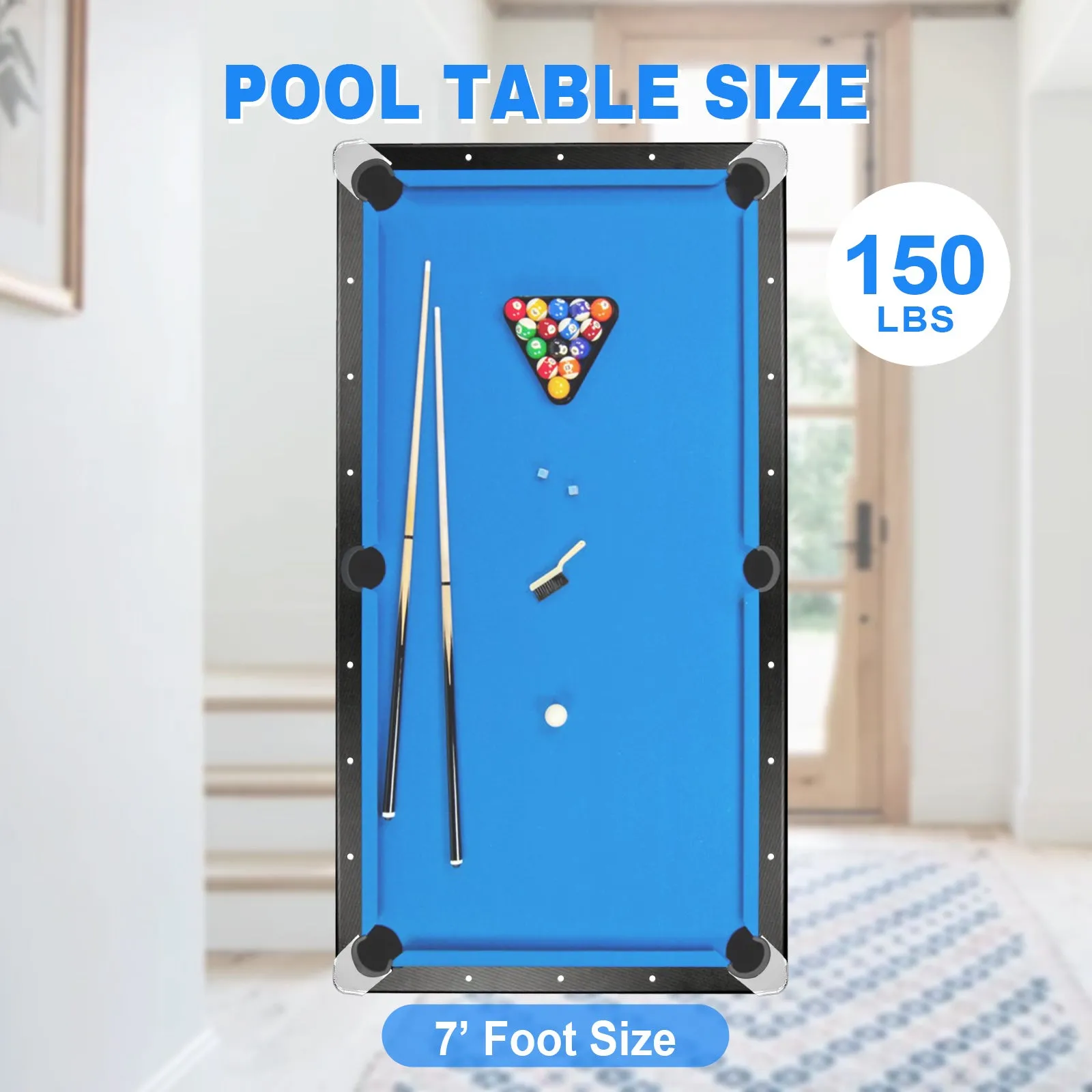 Large Folding Pool Table Set for Family Fun