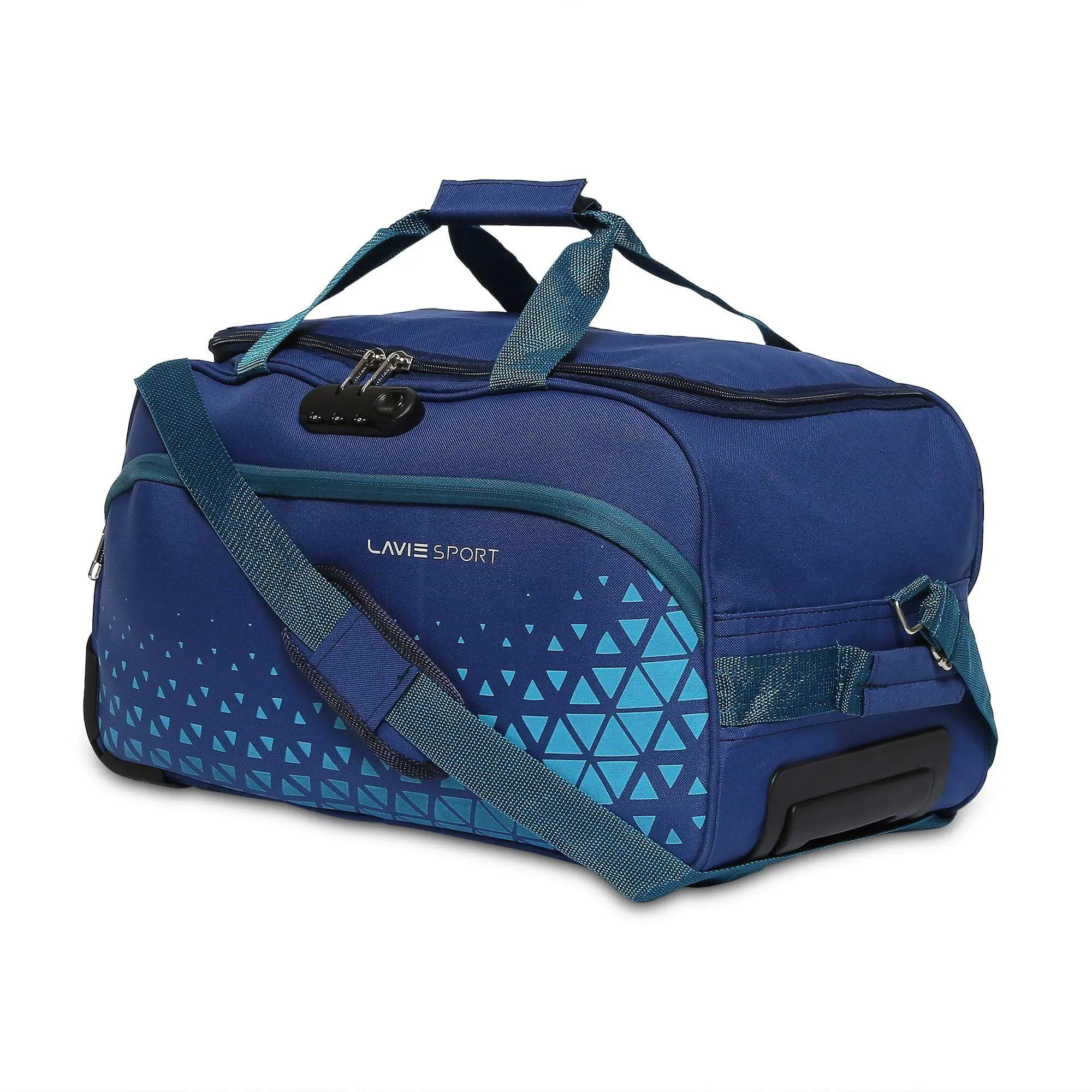 Lavie Sport 62 cms Anti-theft Arrow Wheel Duffle Bag | Navy