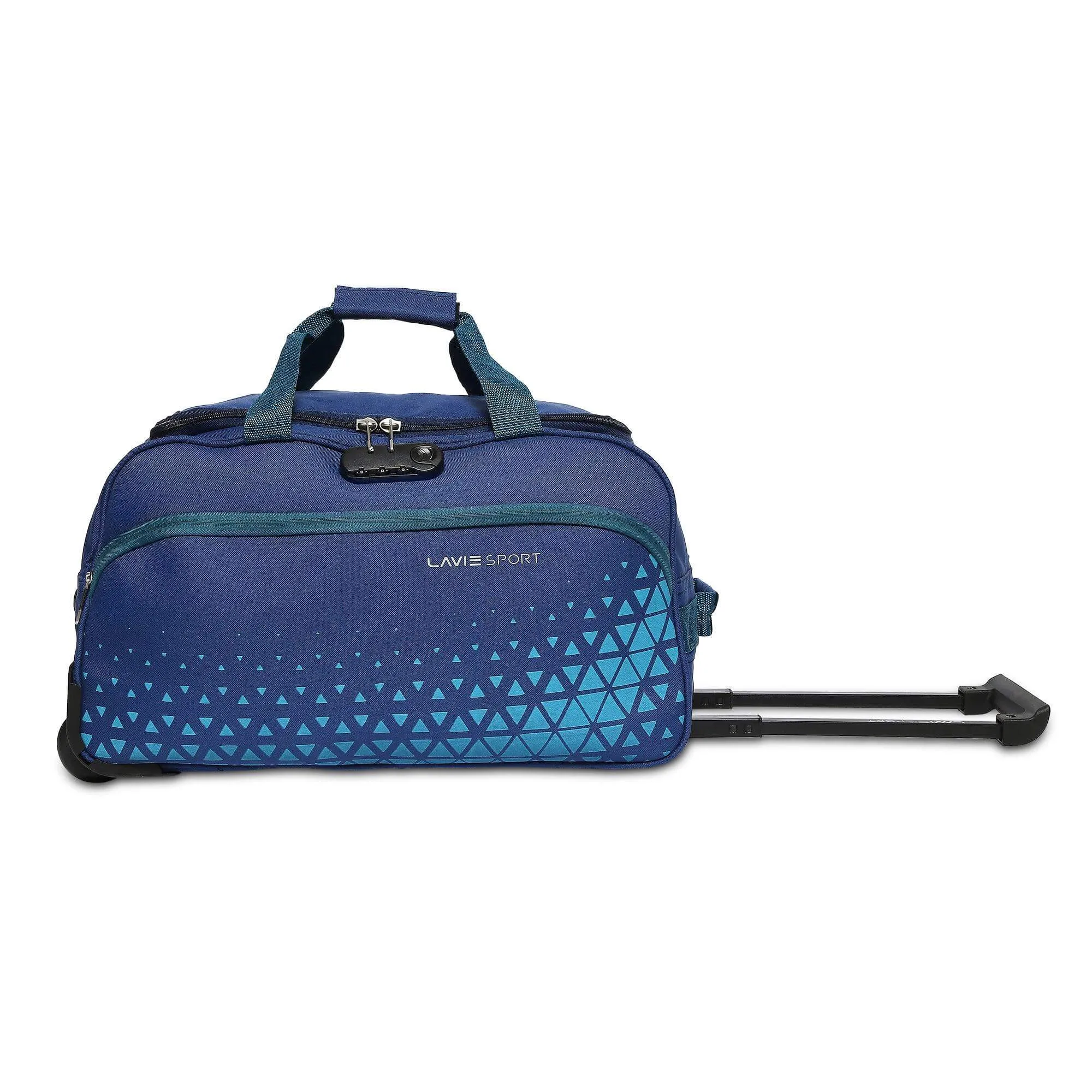 Lavie Sport 62 cms Anti-theft Arrow Wheel Duffle Bag | Navy