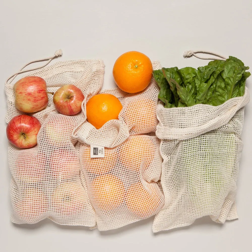 Mesh Produce Bags, Set of 3