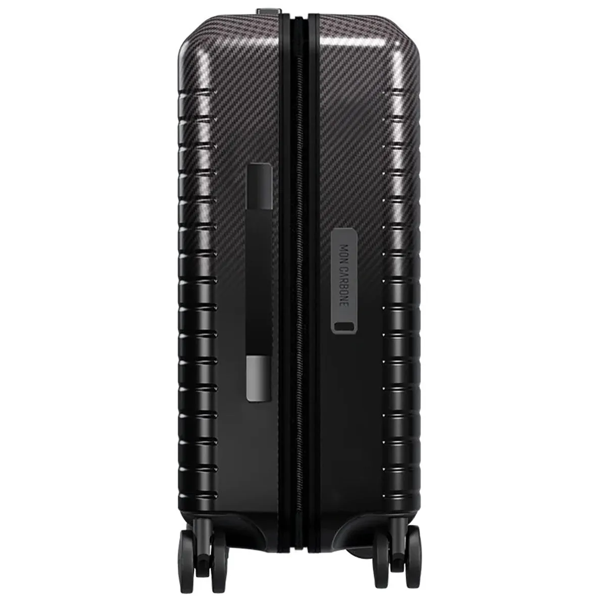 MON CARBONE BLACKDIAMOND Carbon Fiber Zippered Closure Carry On Glossy Black