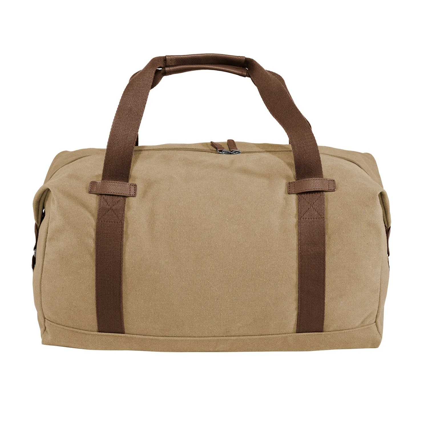 Personalized Cotton Canvas Duffel Bag - Khaki