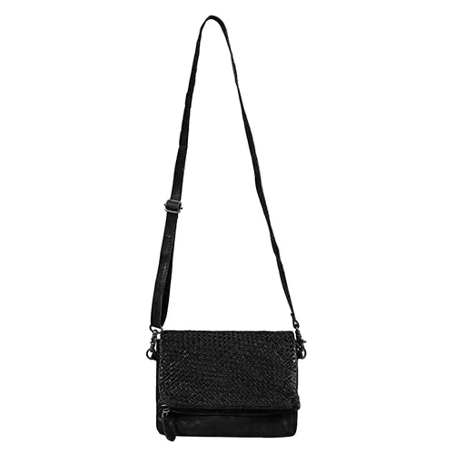 Strasbourg Basket Weave Flapover Shoulder Bag