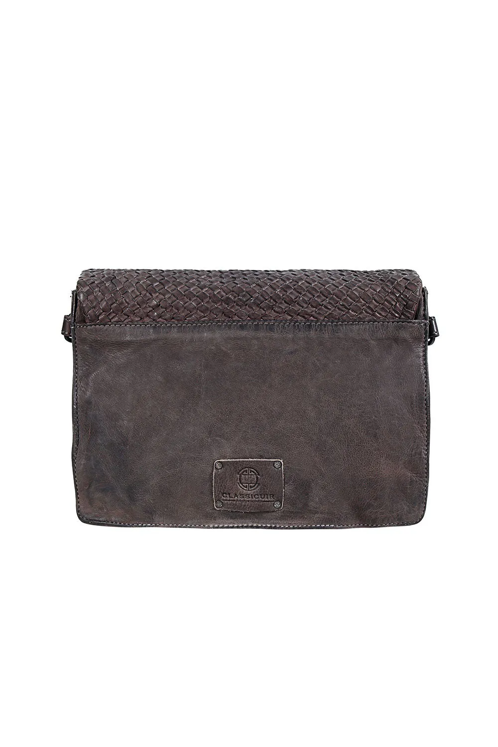 Strasbourg Basket Weave Flapover Shoulder Bag