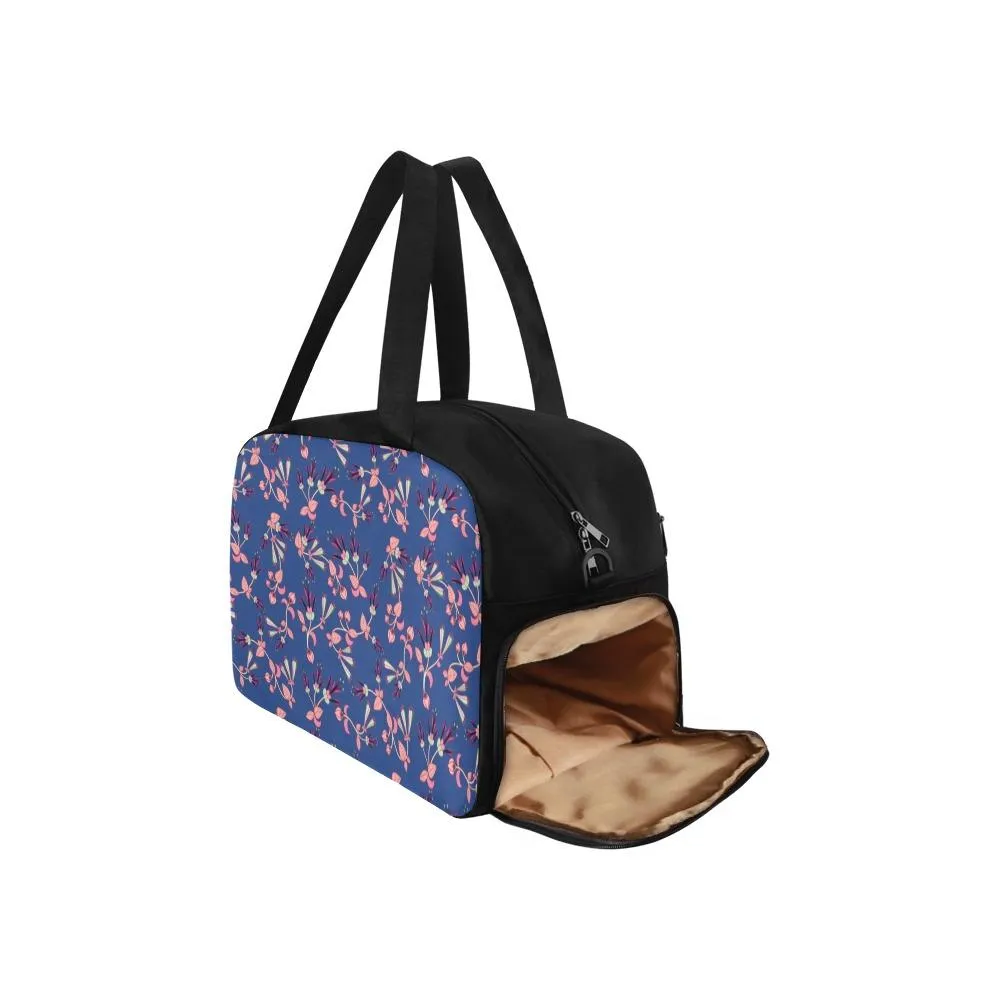 Swift Floral Peach Blue Fitness Handbag