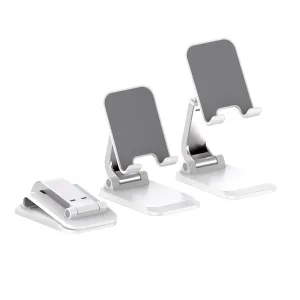 Tabletop Mobile Phone Stand Holder, Compact Foldable Adjustable Universal Smartphone Cell Phone Stand