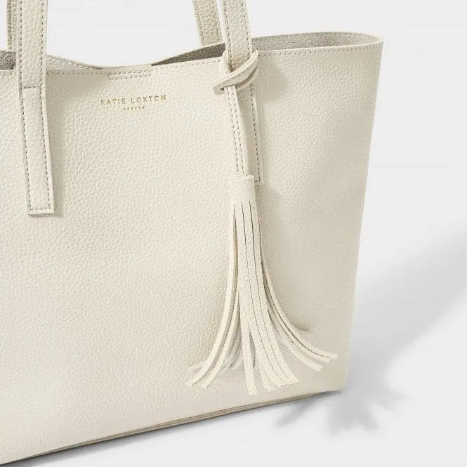 Tavi Tassel Tote in Off White KLB2082