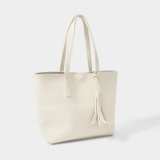 Tavi Tassel Tote in Off White KLB2082