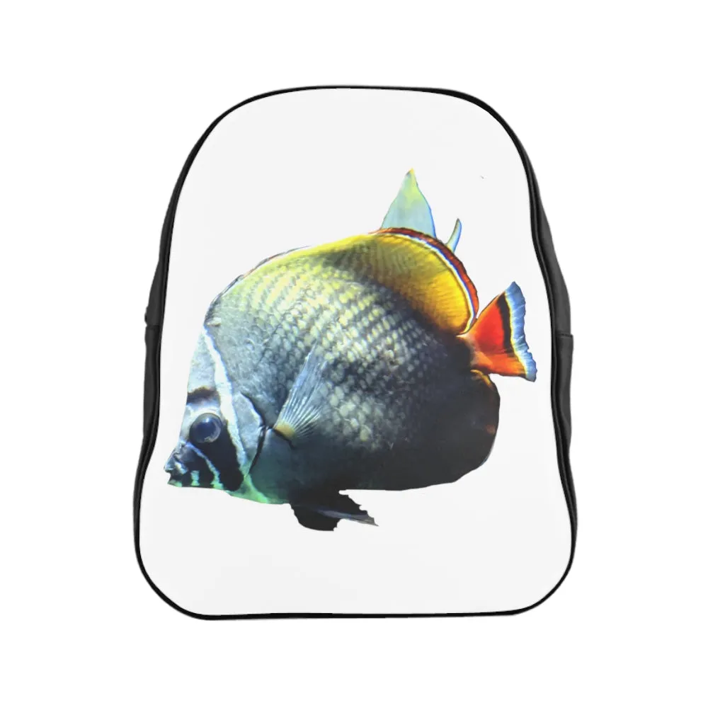 White Black Fish School Backpack